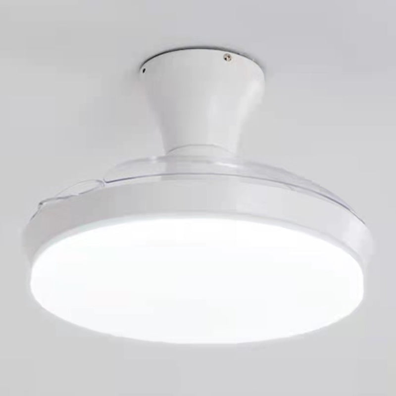 Round Study Room plafondventilator licht metallic macaron -stijl LED Semi Flush Mount Lighting
