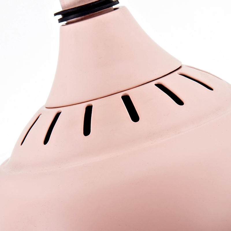 Ventilador de colgante geométrico de macarrón Lámpara acrílica de acrílico Lámpara de semi rascilla de dormitorio