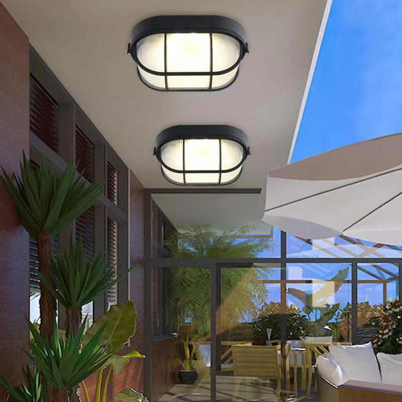 Plafonnier LED de style simple et moderne, luminaire d'extérieur antirouille à montage encastré