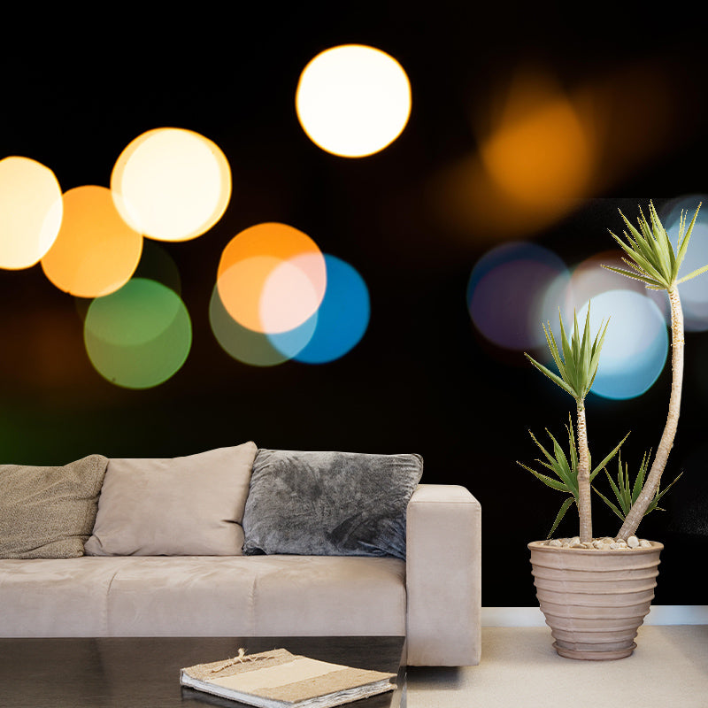 Full Size Bokeh Wall Mural Contemporary Decorative Environment Friendly for Bedroom