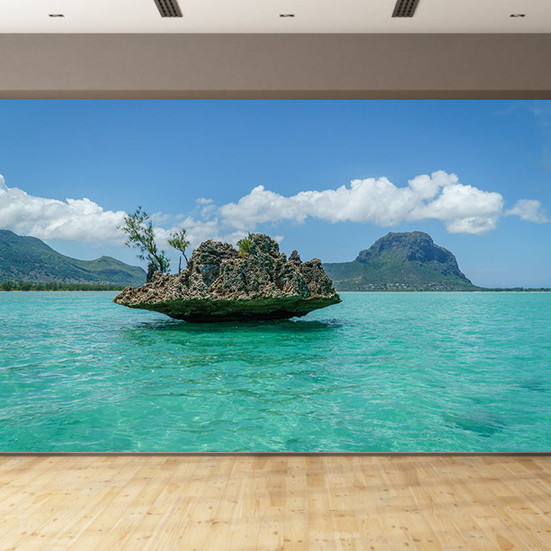 Customized Sea Mural Wall Decor Eco-friendly Wallpaper for Sitting Room