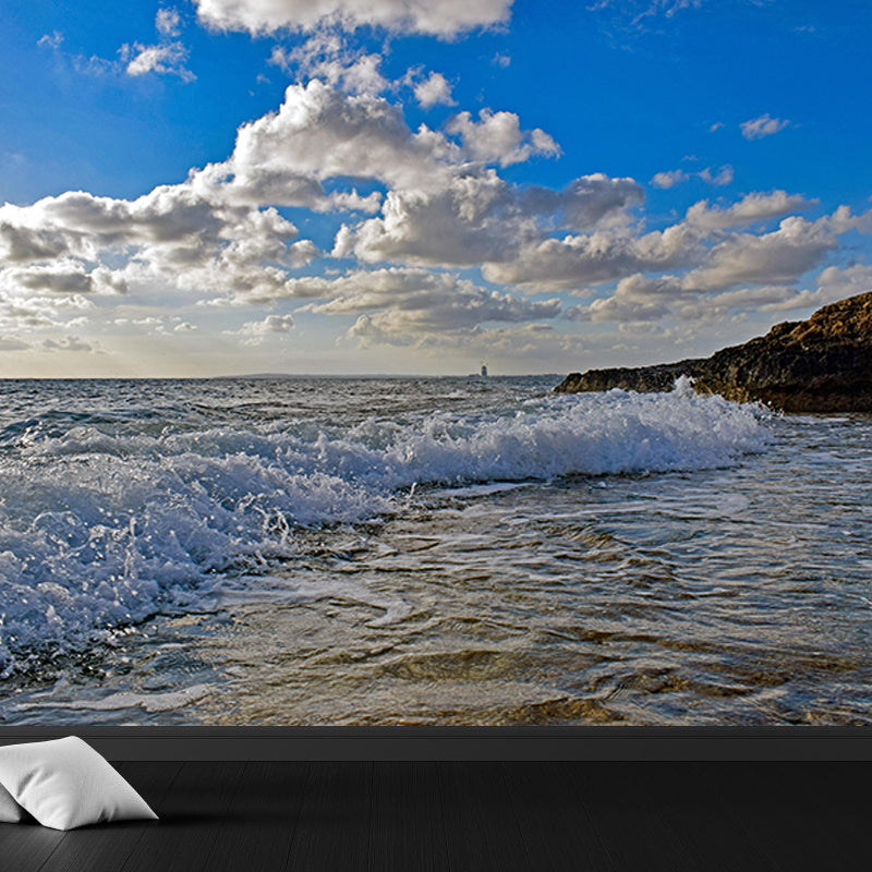 Modern Sea Mural Wall Covering for Dining Room Eco-friendly for Decoration