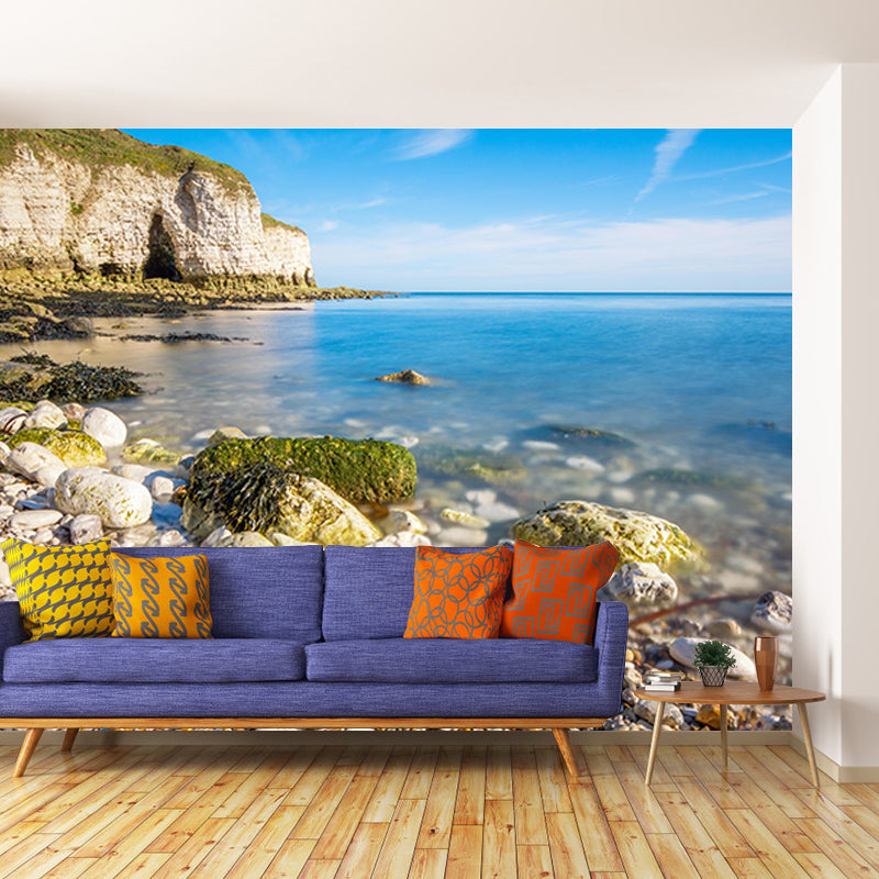 Customized Sea Mural Wall Decor Eco-friendly Wallpaper for Dining Room