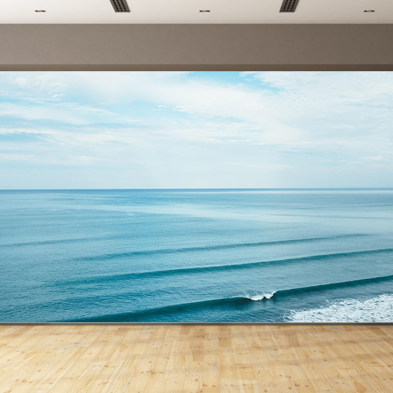 Customized Sea Mural Wall Decor Eco-friendly Wallpaper for Dining Room