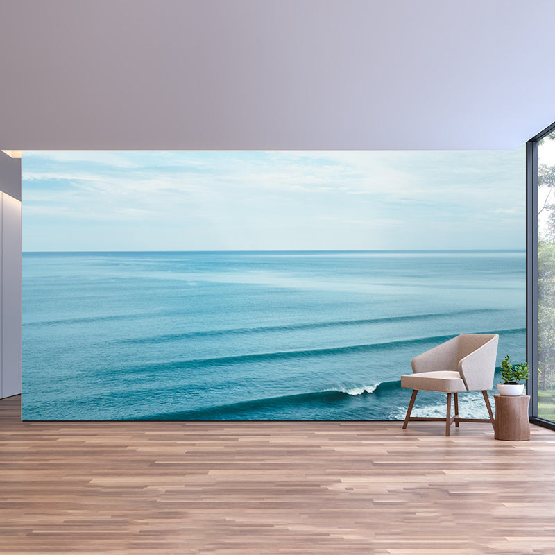 Customized Sea Mural Wall Decor Eco-friendly Wallpaper for Dining Room