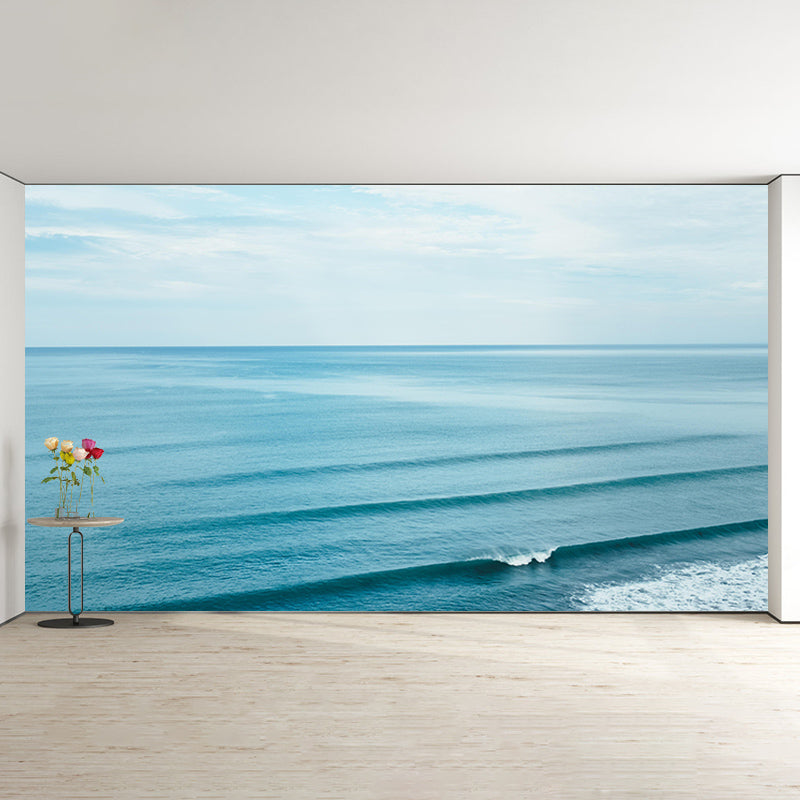 Customized Sea Mural Wall Decor Eco-friendly Wallpaper for Dining Room