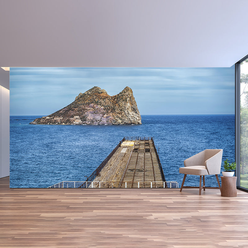 Customized Sea Mural Wall Decor Eco-friendly Wallpaper for Living Room