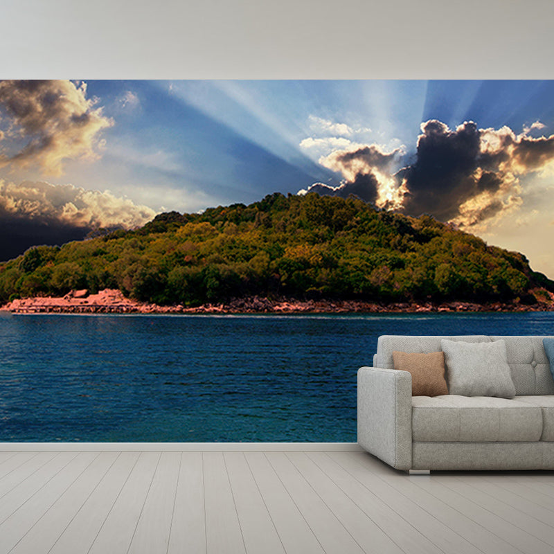 Customized Sea Mural Wall Decor Eco-friendly Wallpaper for Living Room