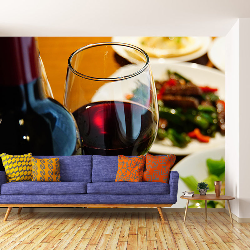 Drunken Liquor Mural Wall Decor Eco-friendly Wallpaper for Restaurant Bar