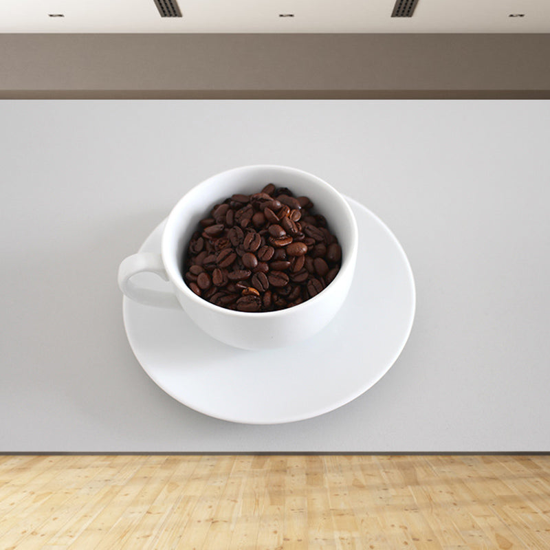 Mural decorativo de granos de café de tamaño completo, estilo contemporáneo para cafetería