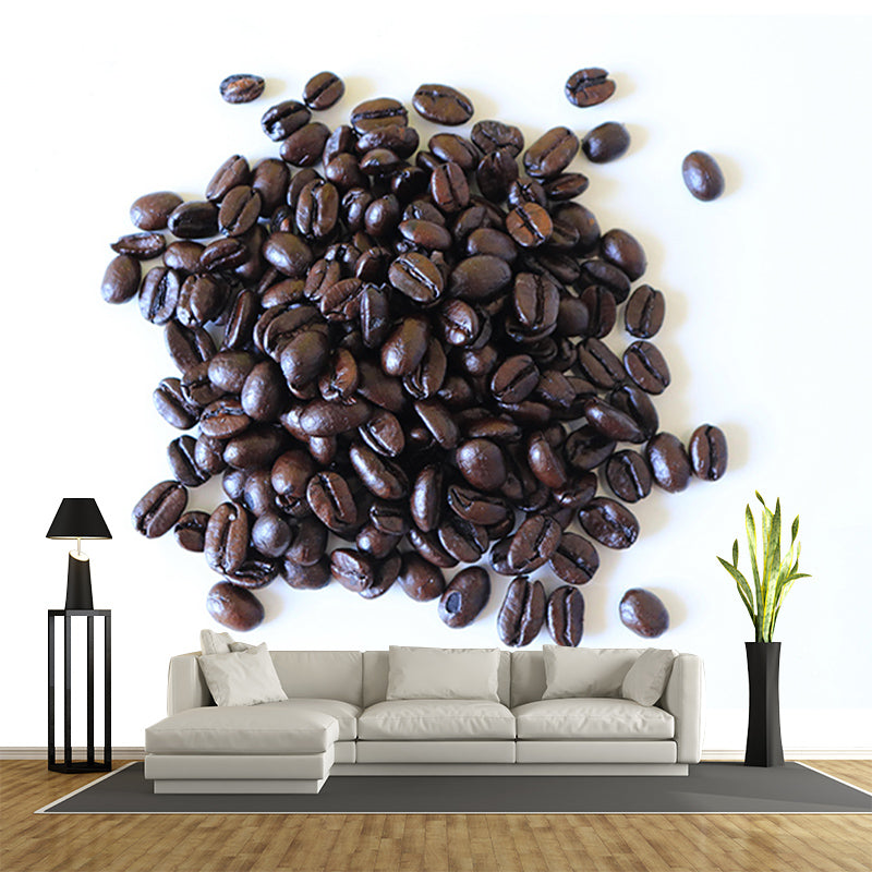 Full Size Coffee Beans Wall Mural Decorative Mildew Resistant for Coffee Shop