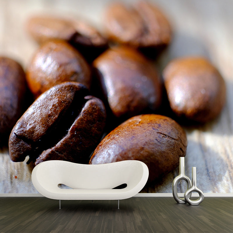 Customized Fragrant Coffee Beans Mural Wall Decor Environment Friendly for Coffee Shop