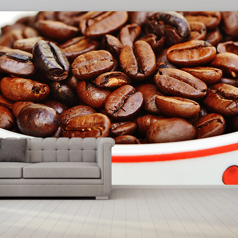 Full Size Coffee Beans Mural Decorative Environment Friendly for Coffee Shop