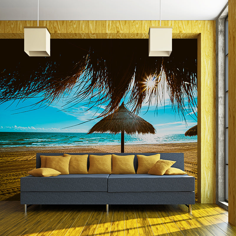 Seaside View Murals Environment Friendly Wallpaper for Sitting Room Wall Decor