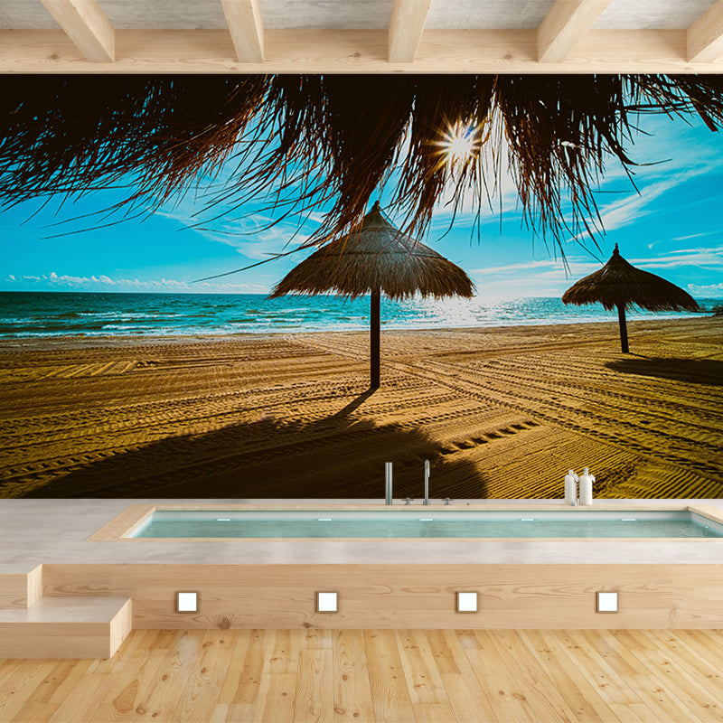 Seaside View Murals Environment Friendly Wallpaper for Sitting Room Wall Decor