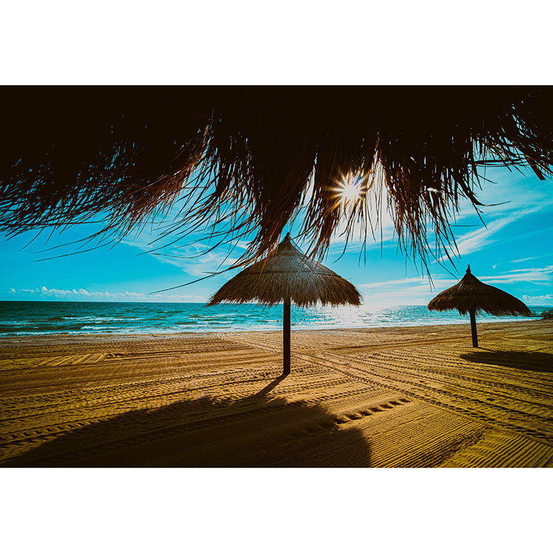 Seaside View Murals Environment Friendly Wallpaper for Sitting Room Wall Decor