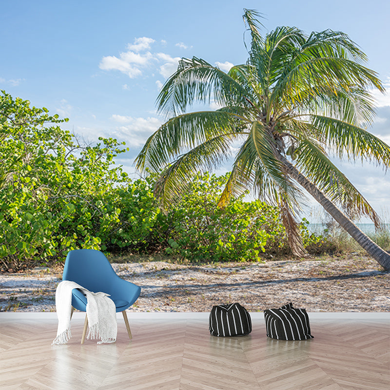 Palm Tree Murals Contemporary Girls' Bedroom Wall Decor, Personalized Size Available