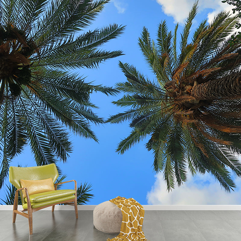 Palm Tree Murals Contemporary Girls' Bedroom Wall Decor, Personalized Size Available