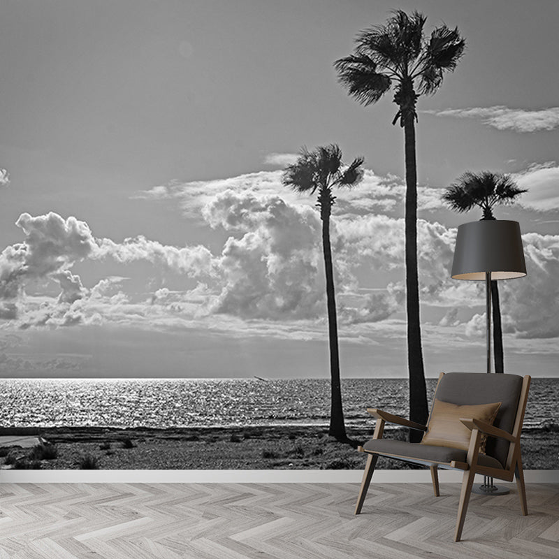 Palm Tree Murals Contemporary Girls' Bedroom Wall Decor, Personalized Size Available