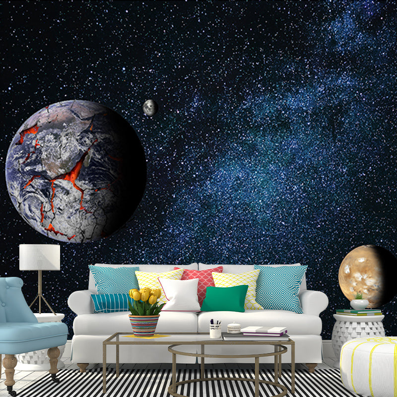 Cosmic Space Wall Mural for Sleeping Room, Stain Resistant, Personalized Size Available