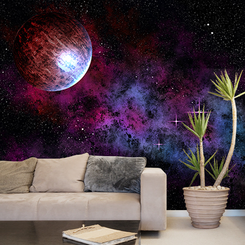 Cosmic Space Wall Mural for Sleeping Room, Stain Resistant, Personalized Size Available