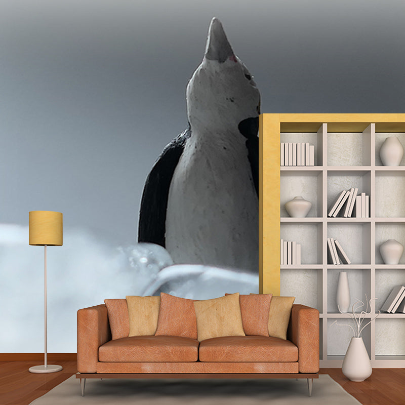 Antarctic Penguins Wall Murals Contemporary Environment Friendly Wall Art for Bedroom