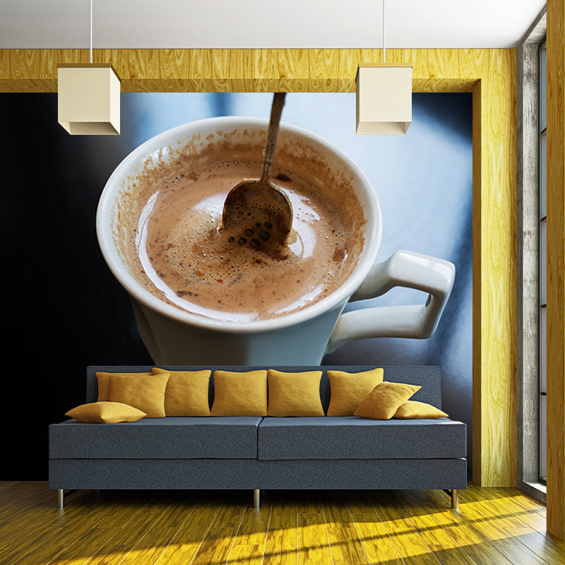 Coffee Wall Mural Contemporary Wall Decor for Coffee Shop, Water Resistant
