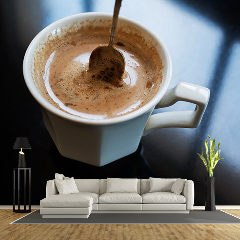 Coffee Wall Mural Contemporary Wall Decor for Coffee Shop, Water Resistant