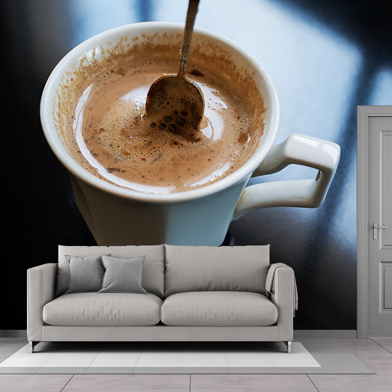 Coffee Wall Mural Contemporary Wall Decor for Coffee Shop, Water Resistant