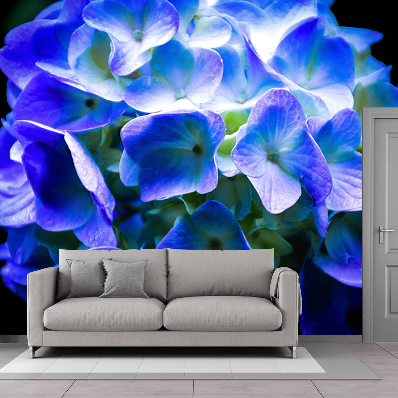 Blooming Hydrangea Wall Murals for Home Decoration Stain Resistant, Personalised Size