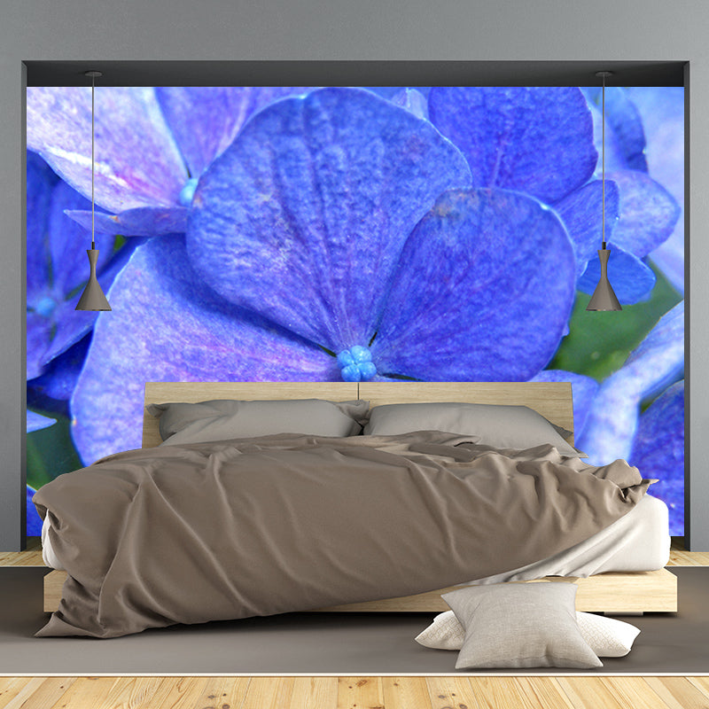 Blooming Hydrangea Wall Murals for Home Decoration Stain Resistant, Personalised Size