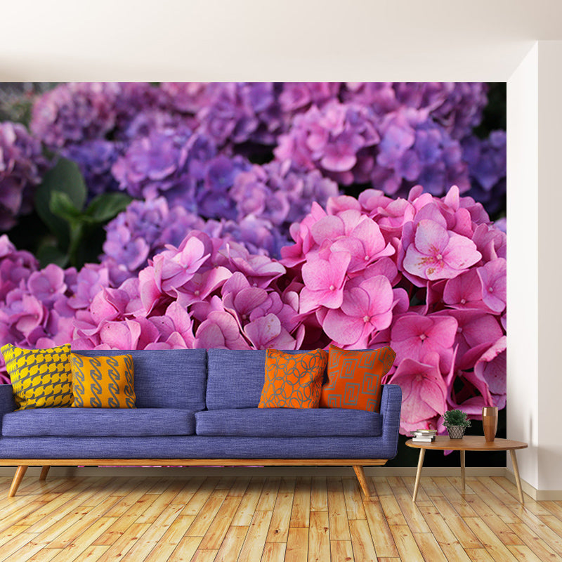 Blooming Hydrangea Wall Murals for Home Decoration Stain Resistant, Personalised Size