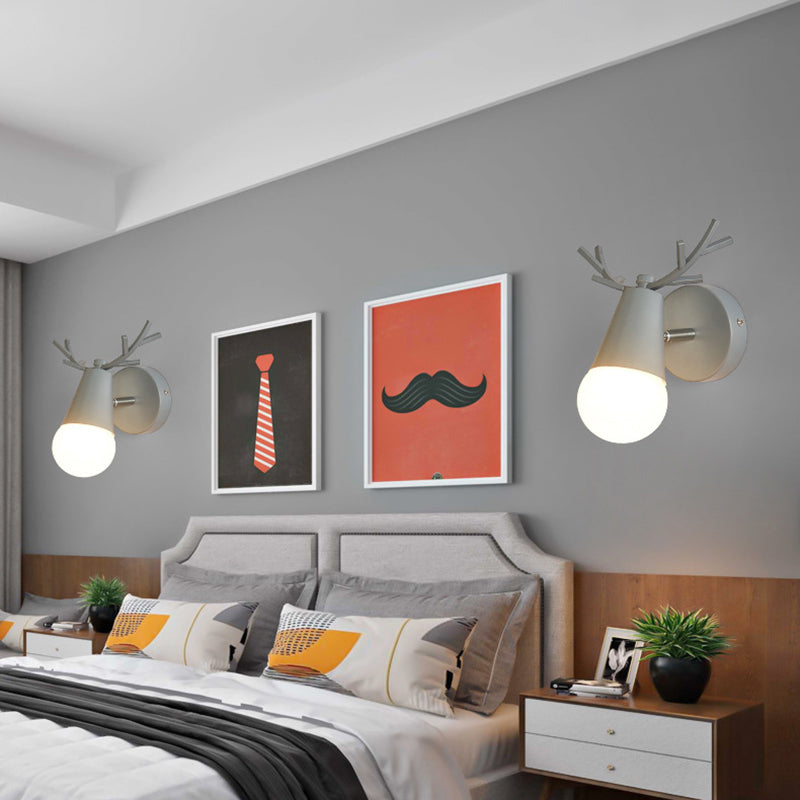 Lampade per lampada a parete singola per salotto per soggiorno per salotto per la camera da letto per soggiorno a parete Nordic Macron Macron Antler Sconce per soggiorno