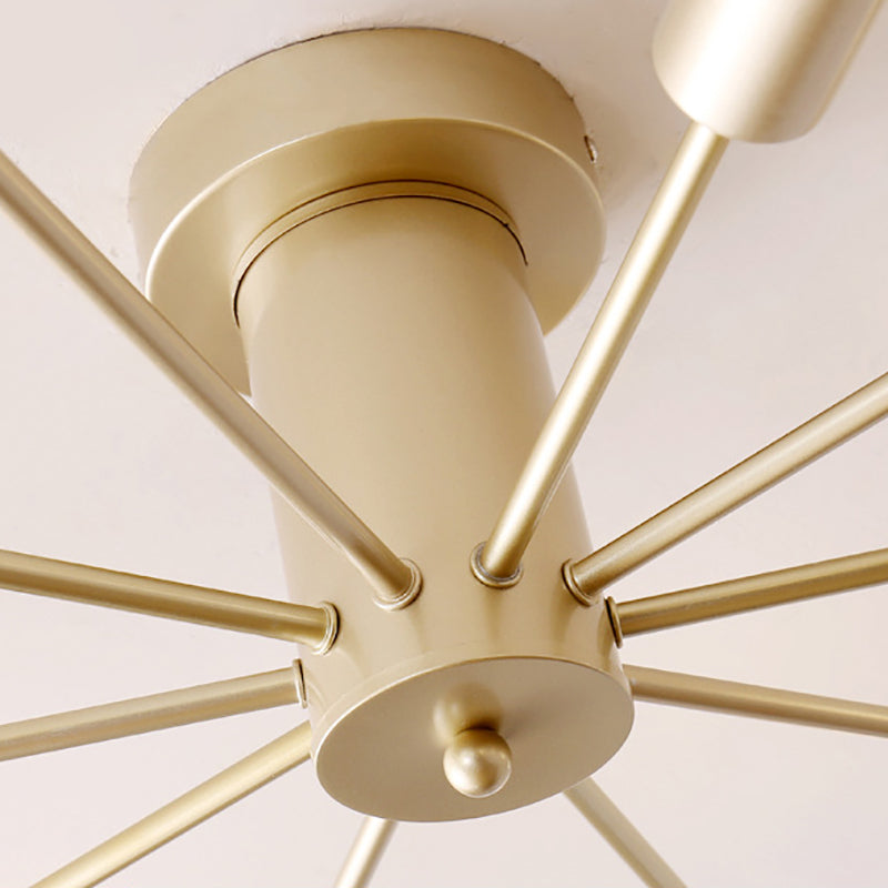 Lámpara de techo de estilo industrial, bombilla abierta, montaje empotrado de metal, para sala de estar