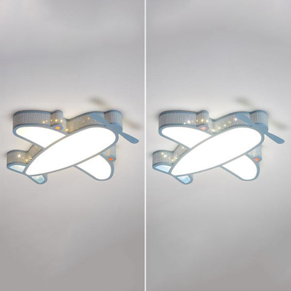 Airplane Flush Mount Light Fixtures 1 Light Acrylic Cartoon LED Ceiling Light