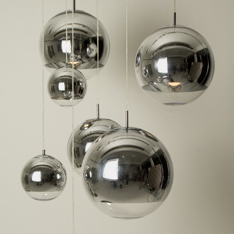 Spiegelglas hängender leichter Globus Schatten moderner Anhänger Licht für Wohnzimmer