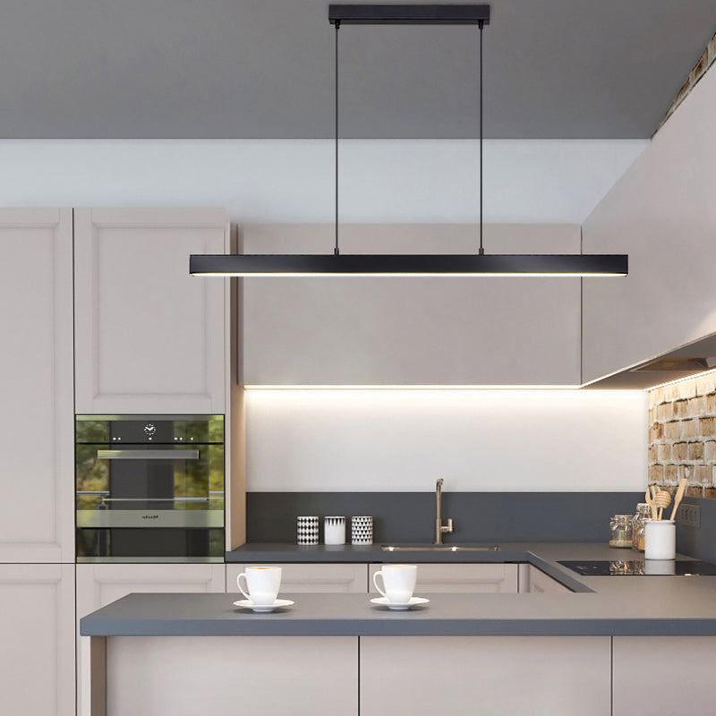 Modern Style LED Island Light Acrylic Shade Hanging Lighting Fixtures for Dining Room