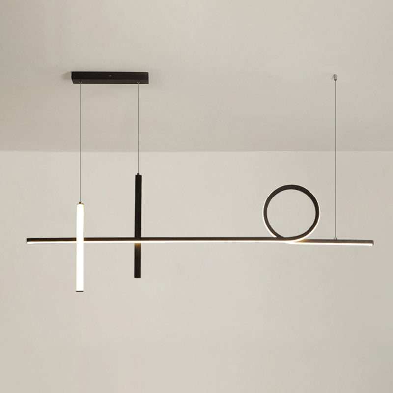 Simplicity Contemporary Island Lights Acrylic Shade Geometry Hanging Light for Dining Room