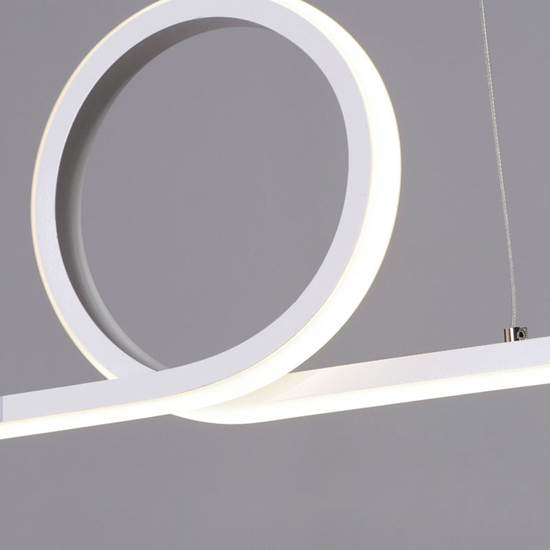 Simplicity Contemporary Island Lights Acrylic Shade Geometry Hanging Light for Dining Room