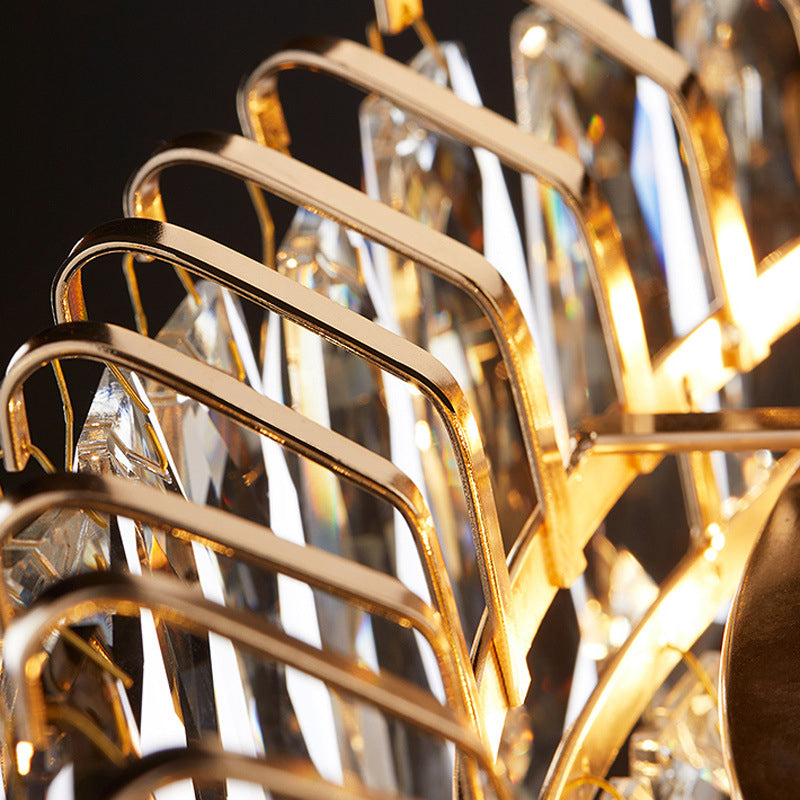 Crystal LED Island Light Modern Minimalism Living Room Hanging Chandelier