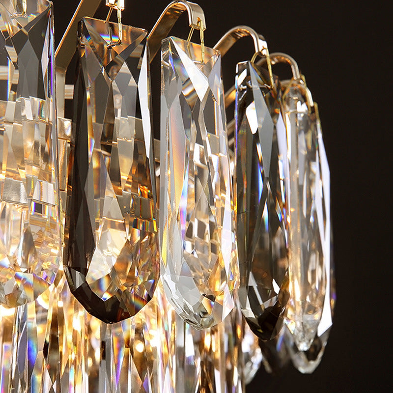 Crystal LED Island Light Modern Minimalism Living Room Hanging Chandelier