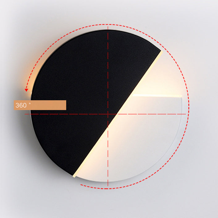 Stile moderno a forma rotonda a led monte a monte leggera camera da letto da letto da comodino lampada con applique