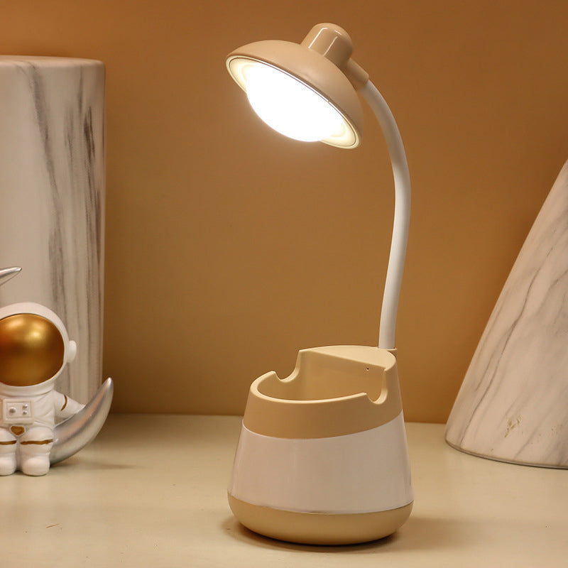 Macaroon Night Table Lampes 1-Light Tripted Lights with Plastic Shade For Bedroom
