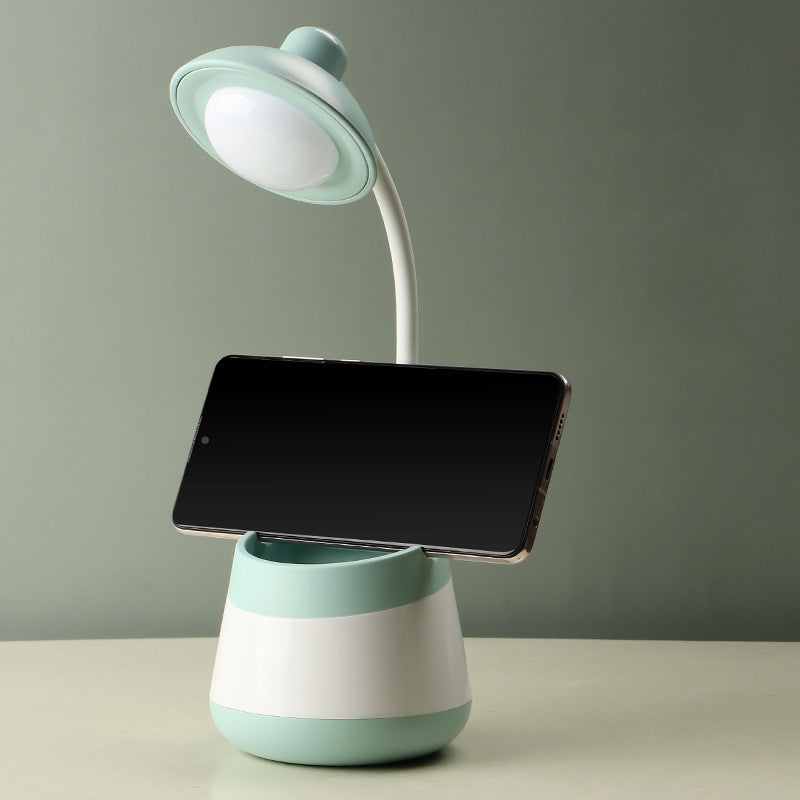 Macaroon Night Table Lampes 1-Light Tripted Lights with Plastic Shade For Bedroom