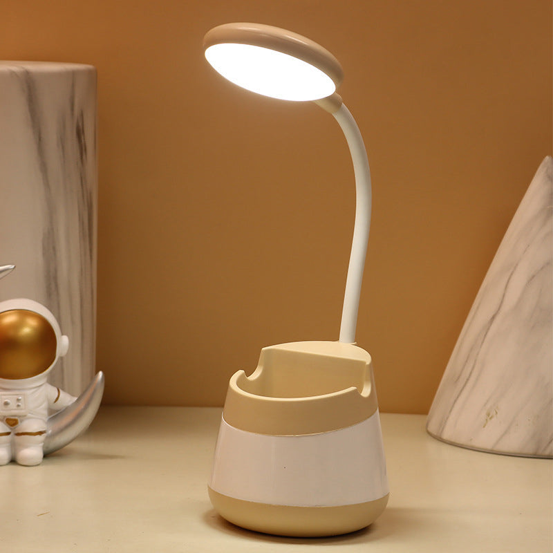 Macaroon Night Table Lampes 1-Light Tripted Lights with Plastic Shade For Bedroom
