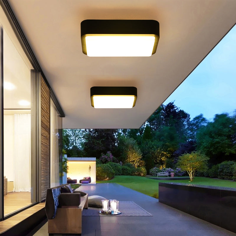 Traditionele stijl plafondlamp acryl schaduw waterdicht inbouwlicht voor balkon