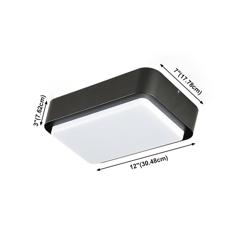 Traditional Style Ceiling Lamp Acrylic Shade Waterproof Flush Mount Light for Balcony