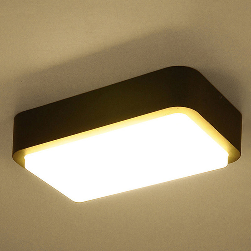 Traditional Style Ceiling Lamp Acrylic Shade Waterproof Flush Mount Light for Balcony