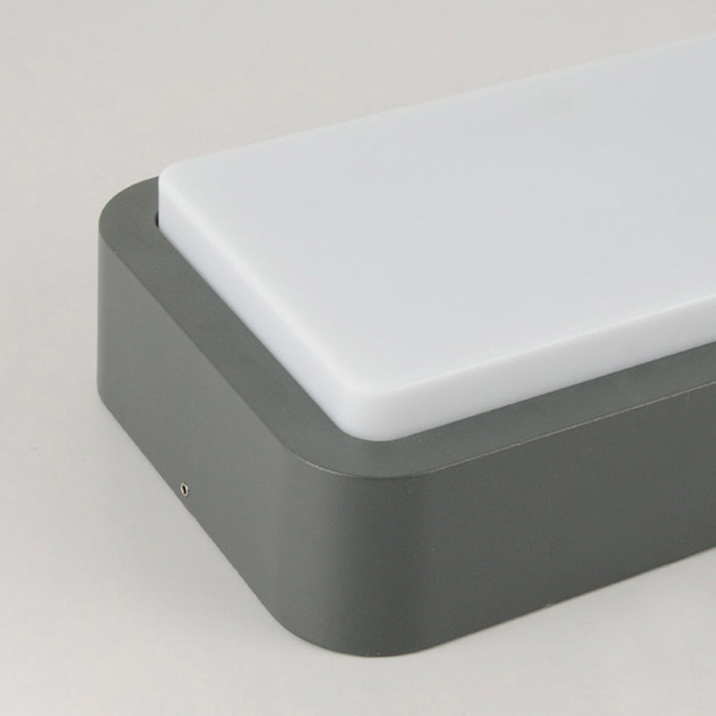 Lámpara de techo de estilo tradicional, pantalla acrílica, luz de montaje empotrado impermeable para balcón