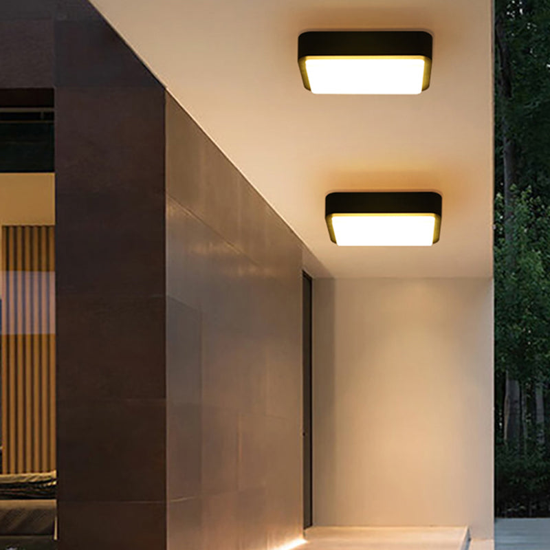 Traditionele stijl plafondlamp acryl schaduw waterdicht inbouwlicht voor balkon